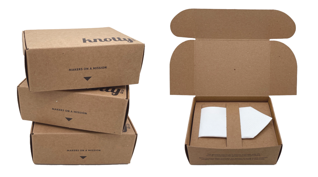 Example order with paper packaging