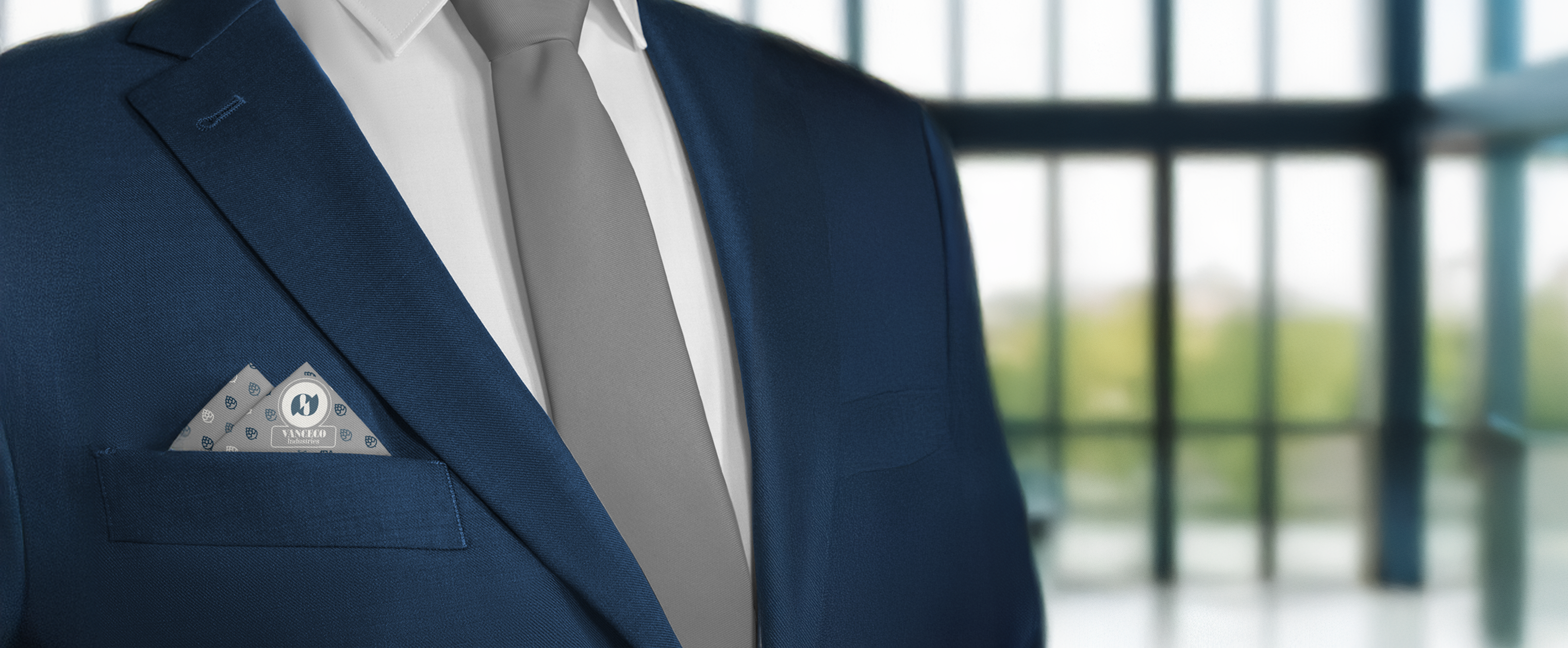 Custom logo pocket square for businesses, brands and organizations - Knotty Tie Co.