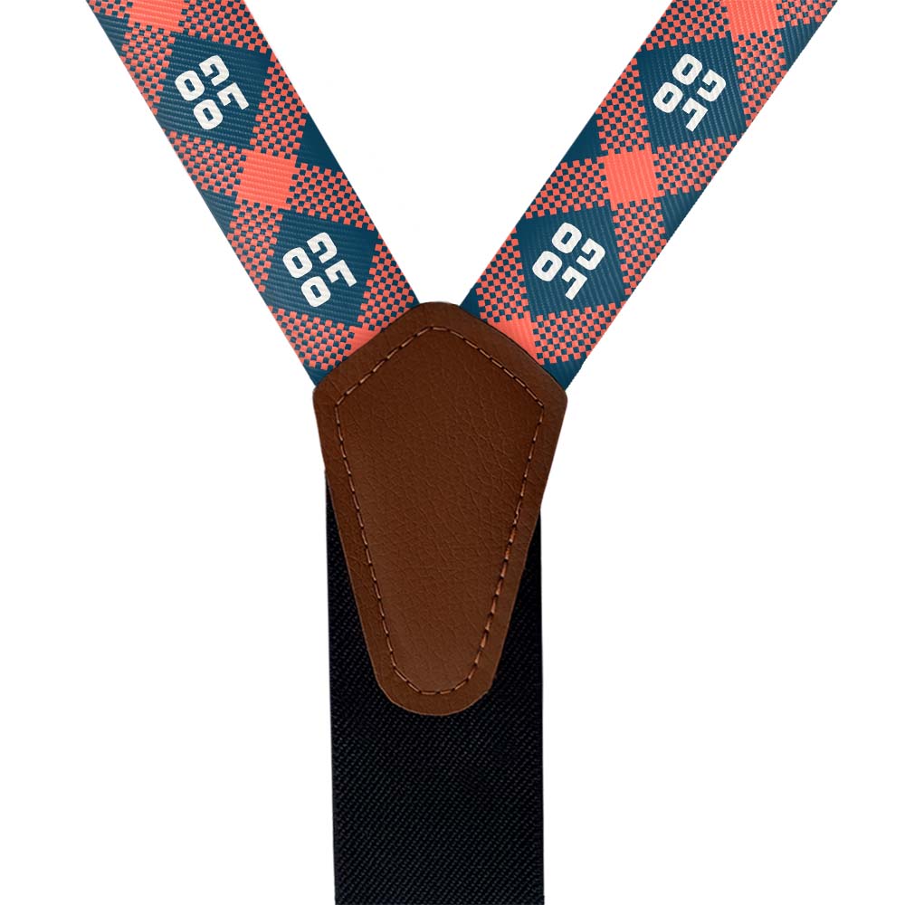 Custom Louisiana 2 Logo Suspenders - Vegan Leather Y-Back - Knotty Tie Co.