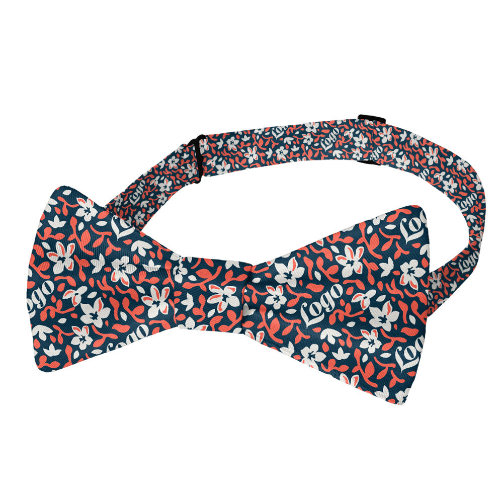 Luke Floral 2 Logo Bow Tie 3 Pretied - Knotty Tie Co.