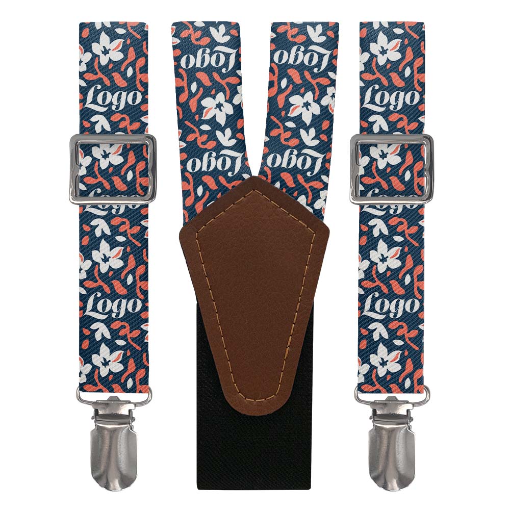 Custom Luke Floral 2 Logo Suspenders - Main View - Knotty Tie Co.