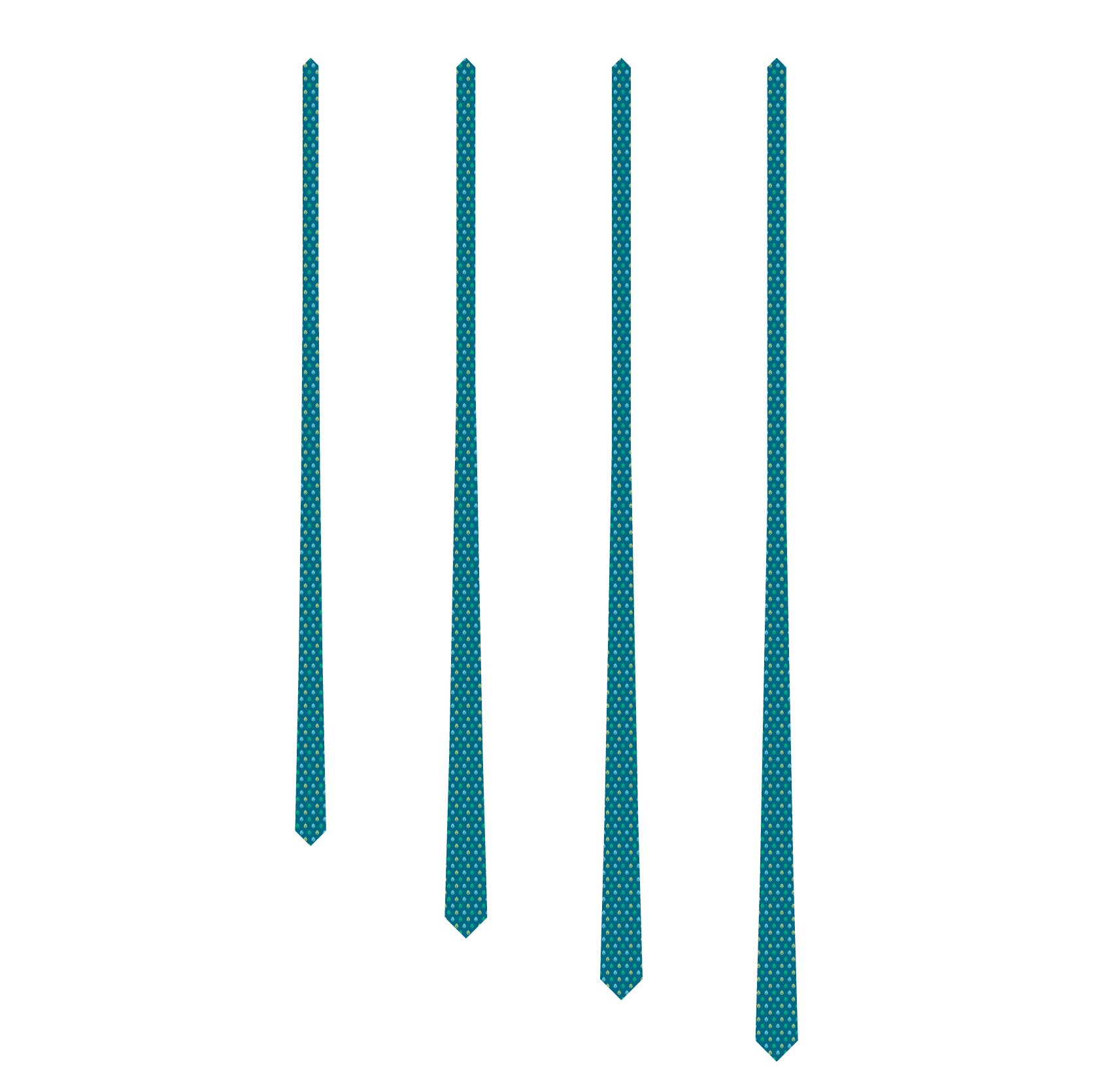 Necktie lengths from smallest to longest