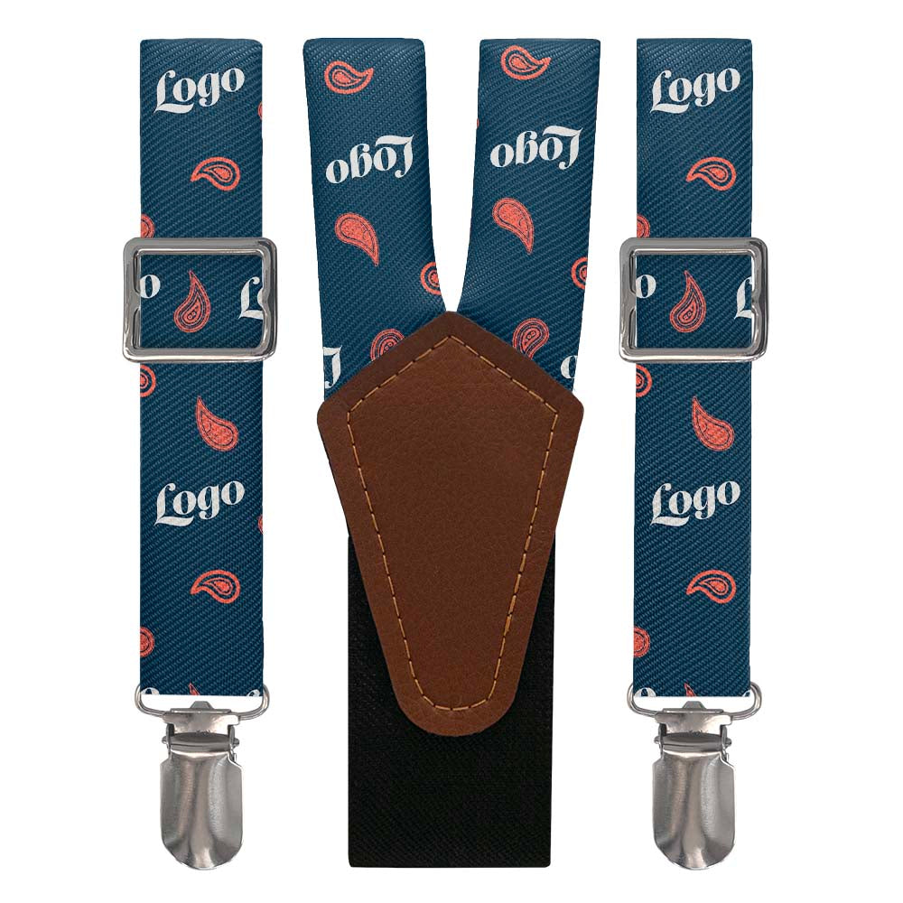 Custom Paisley 2 Logo Suspenders - Main View - Knotty Tie Co.
