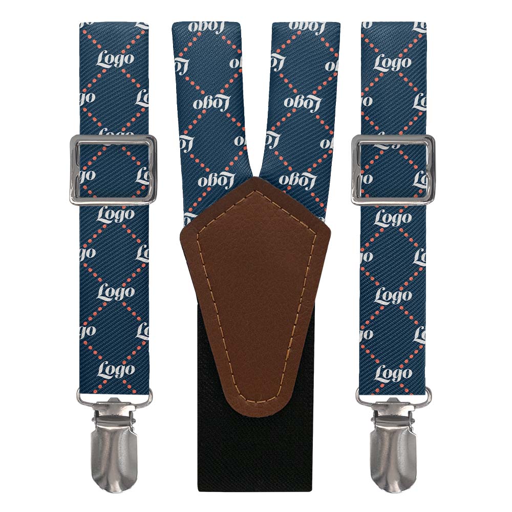 Custom Quilted 2 Logo Suspenders - Main View - Knotty Tie Co.