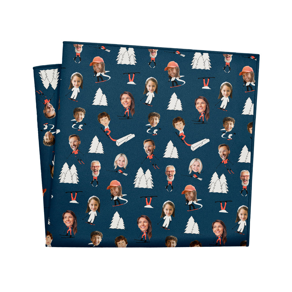 Slopes Photo Pocket Square - 12" Square - Knotty Tie Co.