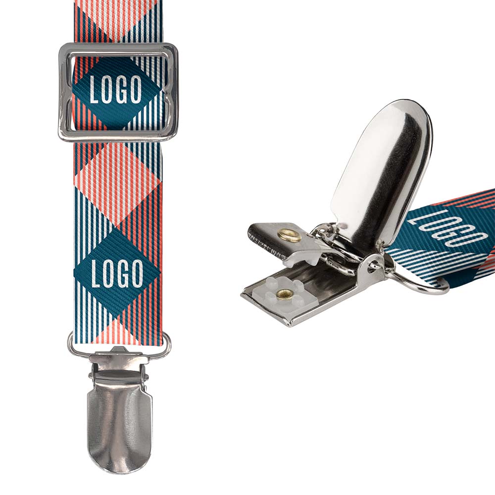 Custom Squared Away 2 Logo Suspenders - Hardware and Strap - Knotty Tie Co.