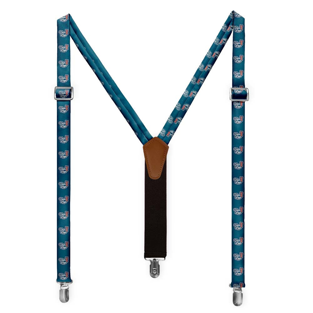 Custom Step & Repeat 1 Logo Suspenders - Full Front View - Knotty Tie Co.