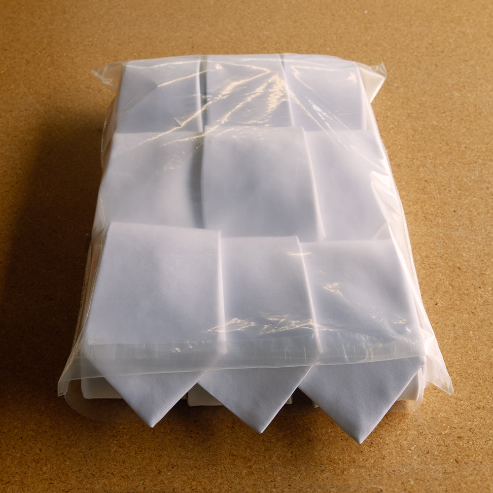 Large necktie order with minimal packaging option