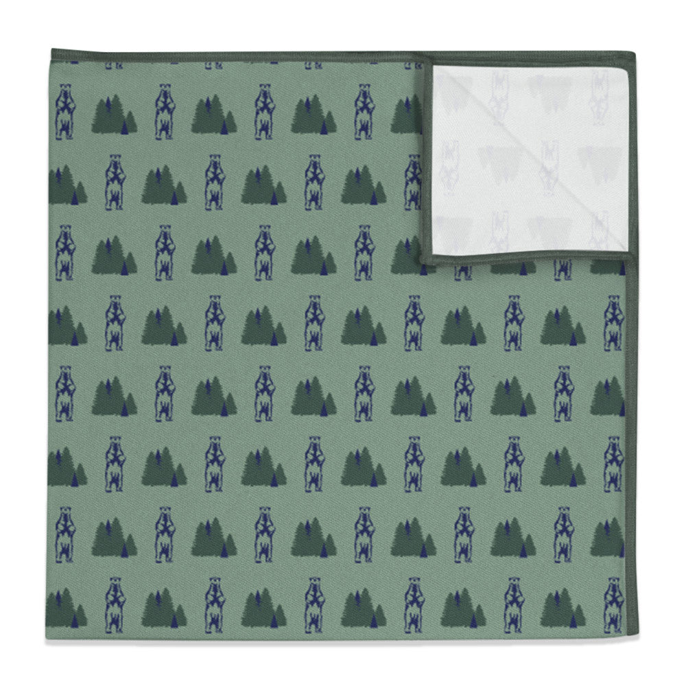 Bear in the Woods Pocket Square -  -  - Knotty Tie Co.