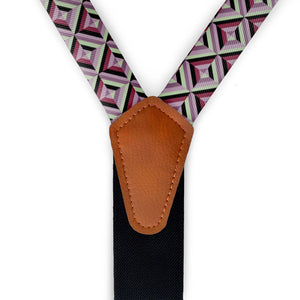 Brick Geometric Suspenders -  -  - Knotty Tie Co.