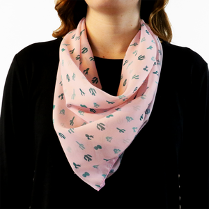 Cactus Herbage Square Scarf -  -  - Knotty Tie Co.