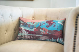 Glacier National Park Abstract Lumbar Pillow -  -  - Knotty Tie Co.