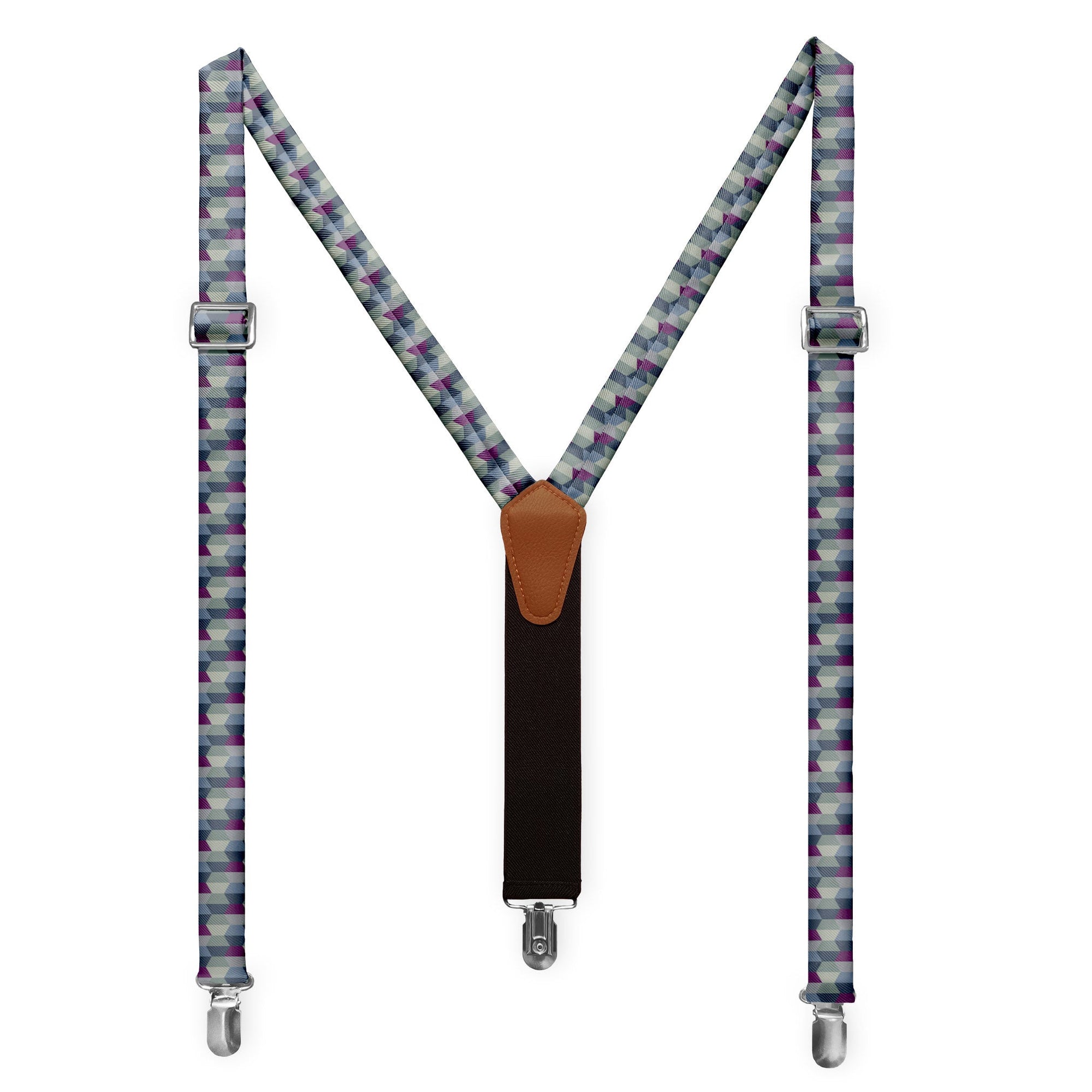 Deco Hex Geometric Suspenders -  -  - Knotty Tie Co.
