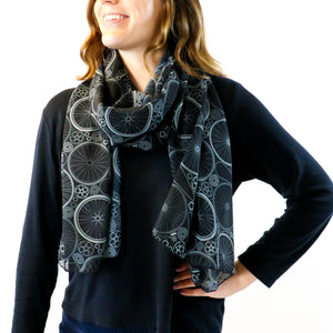 Bike Parts Rectangle Scarf -  -  - Knotty Tie Co.