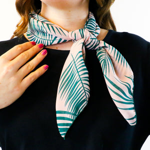 Palm Leaves Square Scarf -  -  - Knotty Tie Co.