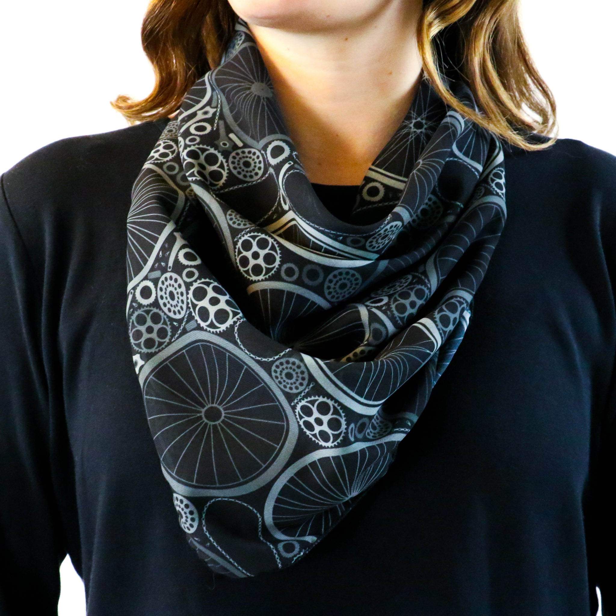 Bike Parts Square Scarf -  -  - Knotty Tie Co.