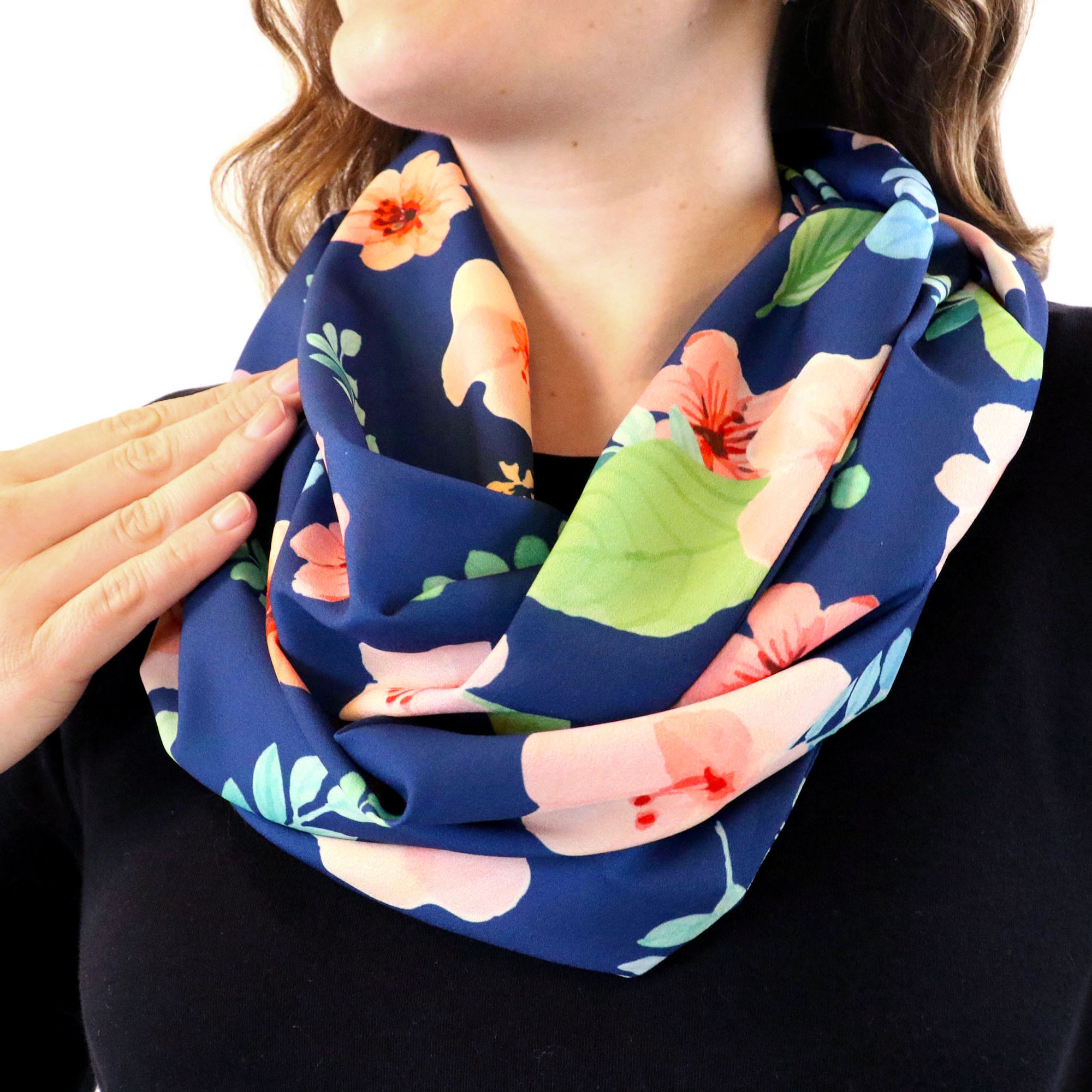 Sugar Floral Infinity Scarf -  -  - Knotty Tie Co.