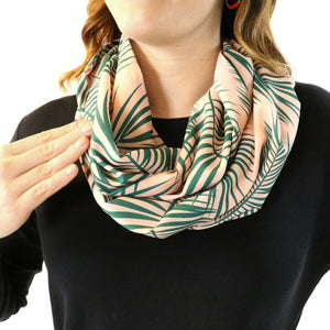 Palm Leaves Infinity Scarf -  -  - Knotty Tie Co.