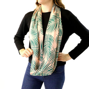 Palm Leaves Infinity Scarf -  -  - Knotty Tie Co.