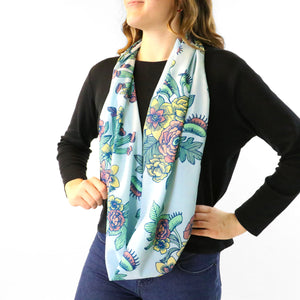 Tattoo Floral Infinity Scarf -  -  - Knotty Tie Co.