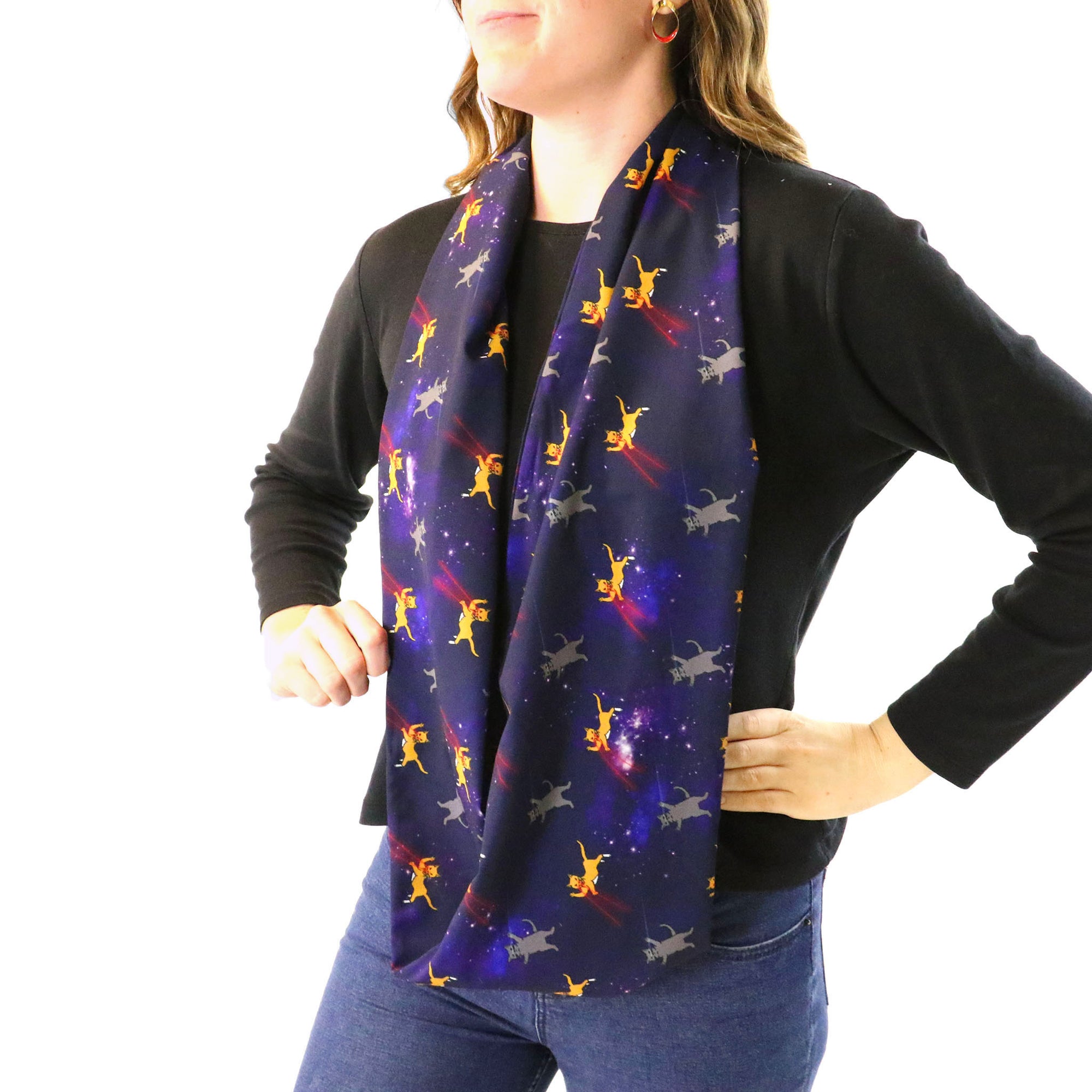 Laser Cats Infinity Scarf -  -  - Knotty Tie Co.