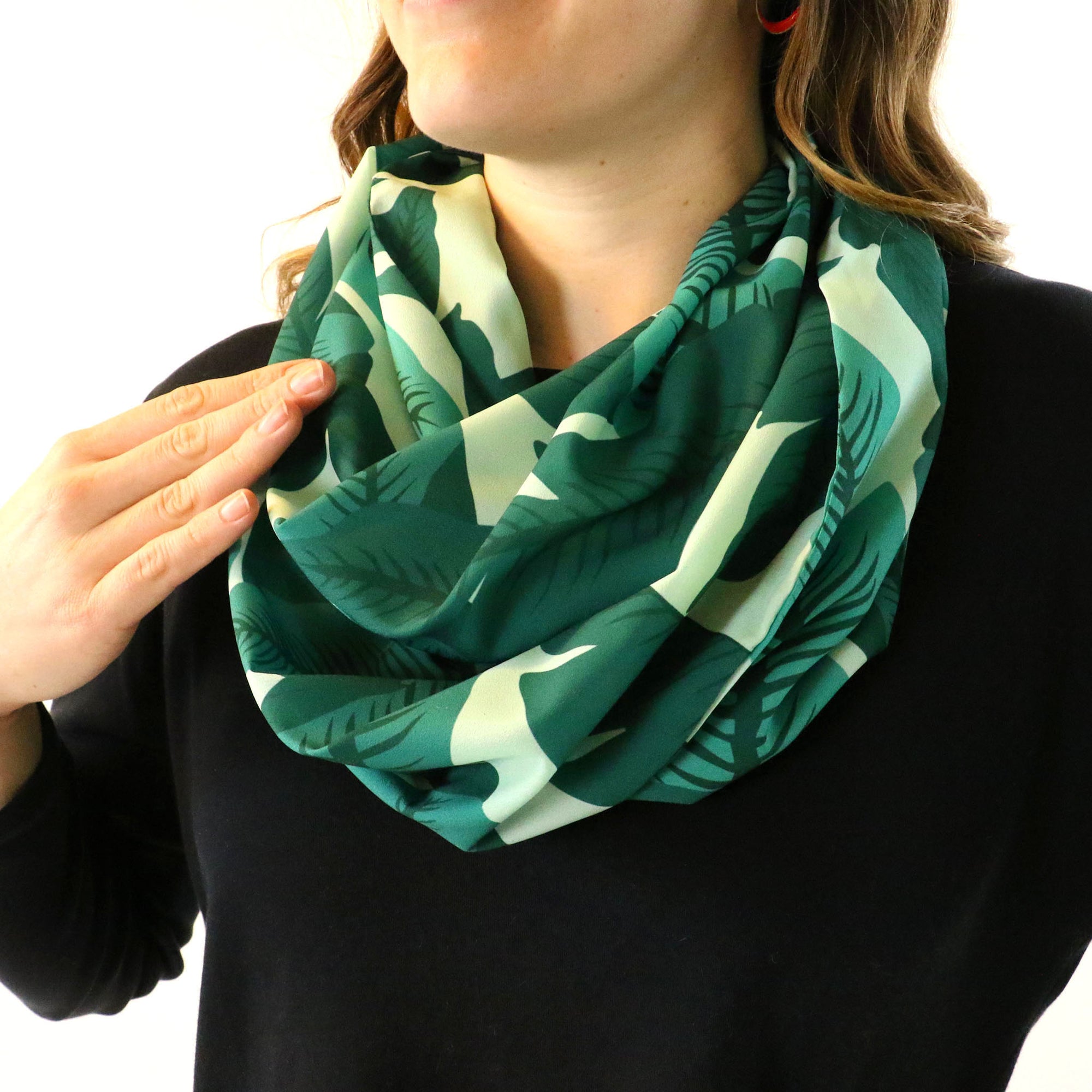 Banana Leaves Infinity Scarf -  -  - Knotty Tie Co.
