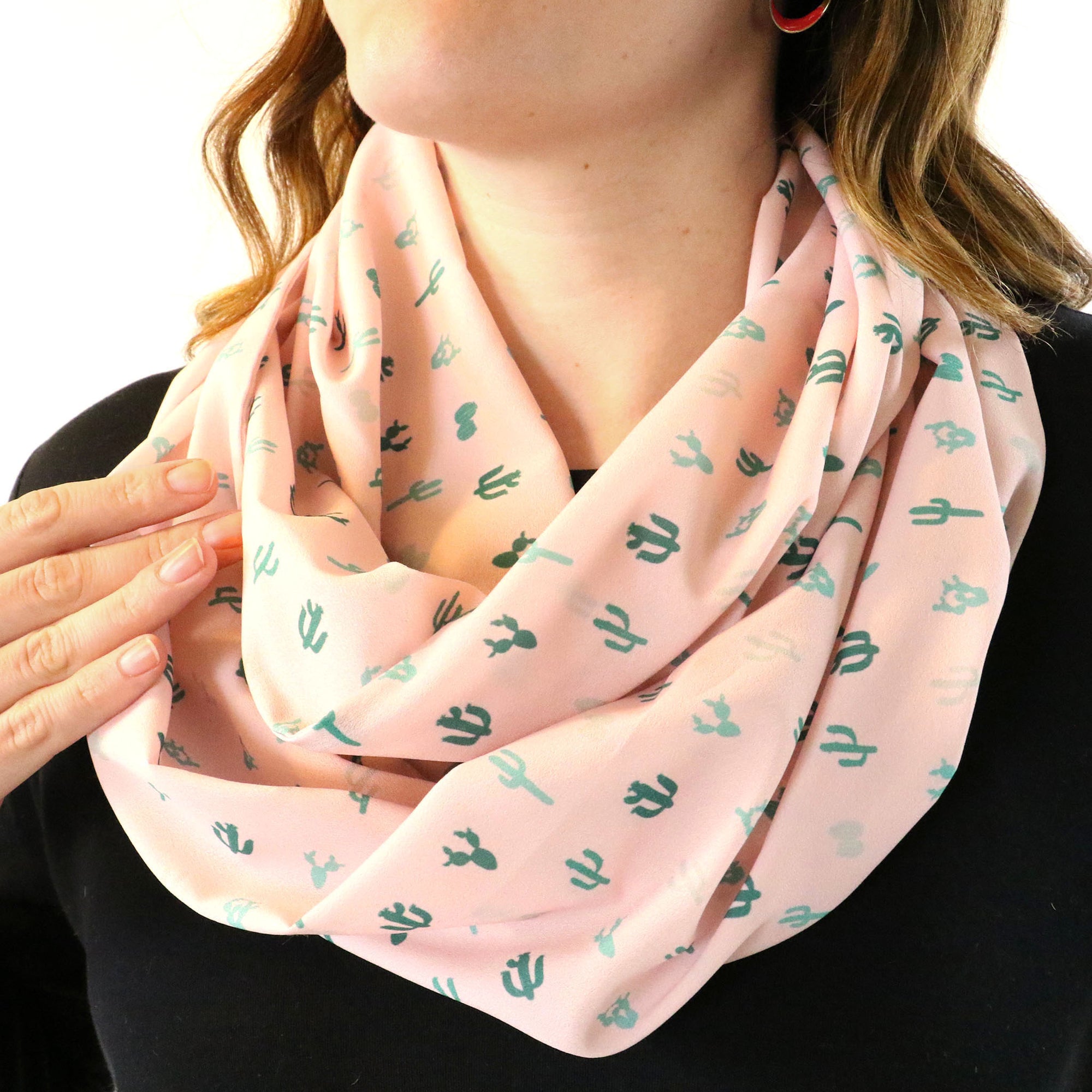 Cactus Herbage Infinity Scarf -  -  - Knotty Tie Co.