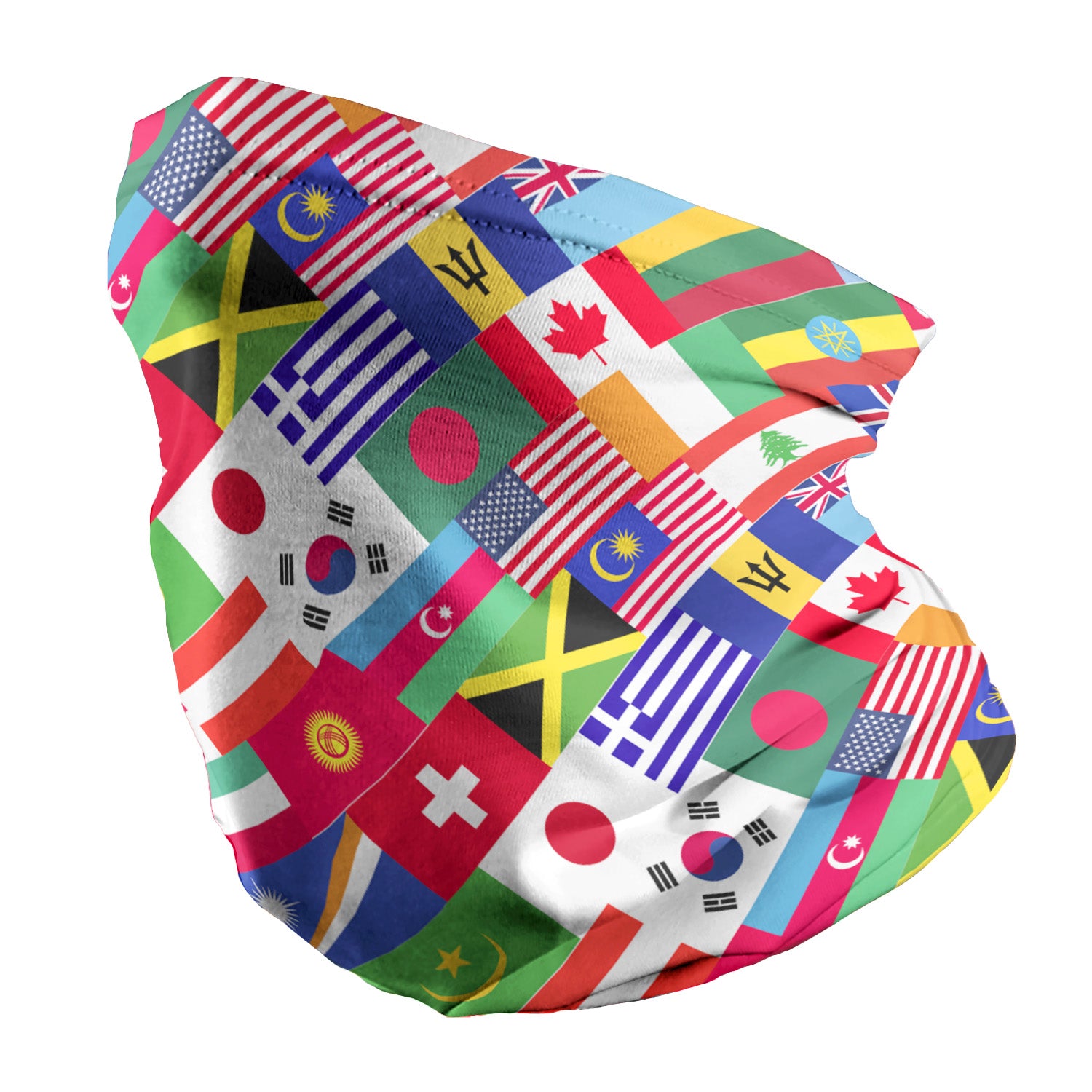 World Flags Neck Gaiter - Regular - Knotty Tie Co.