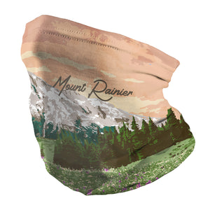 Mount Rainier National Park Abstract Neck Gaiter - Regular -  - Knotty Tie Co.