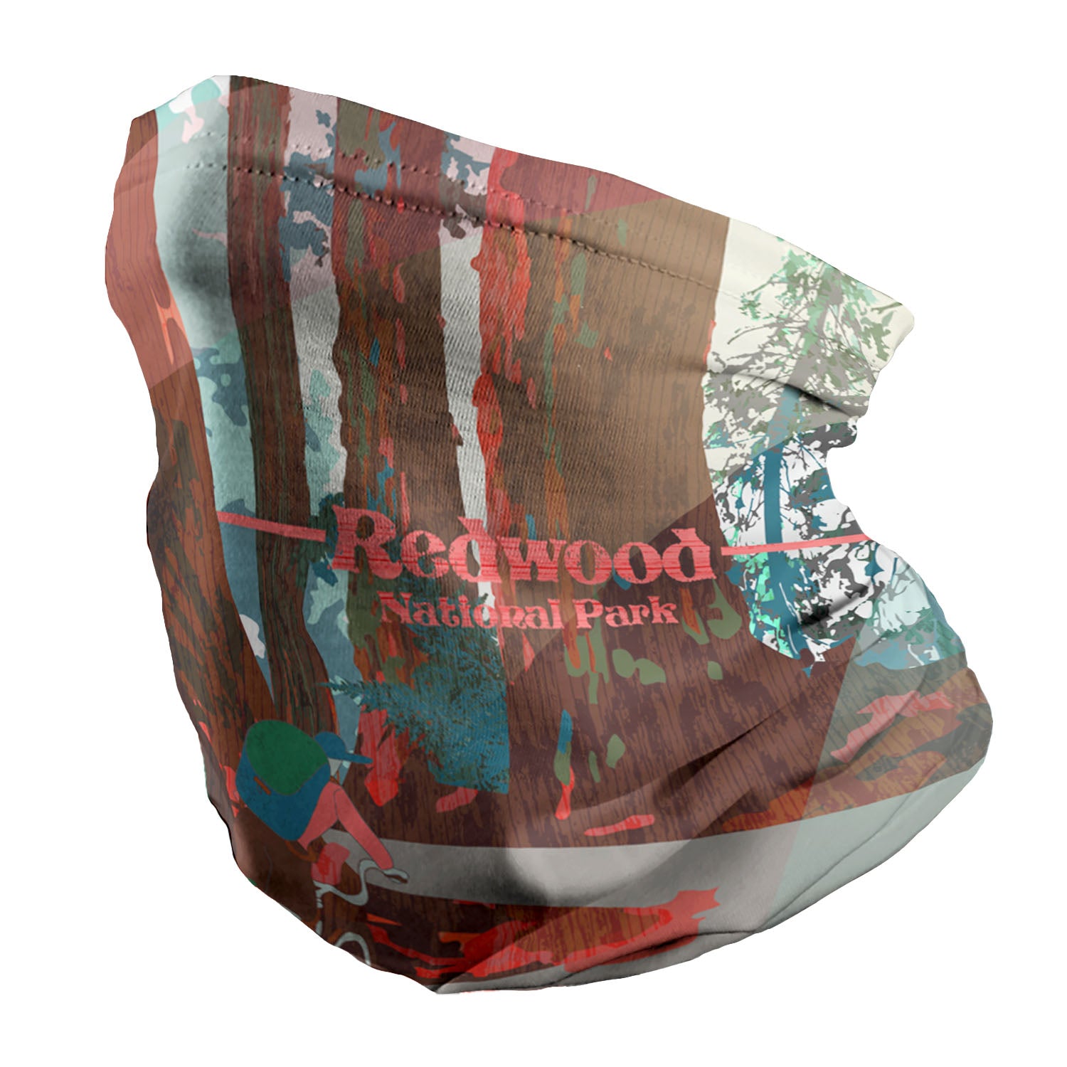 Redwood National Park Abstract Neck Gaiter - Regular -  - Knotty Tie Co.