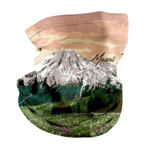 Mount Rainier National Park Abstract Neck Gaiter - Regular -  - Knotty Tie Co.