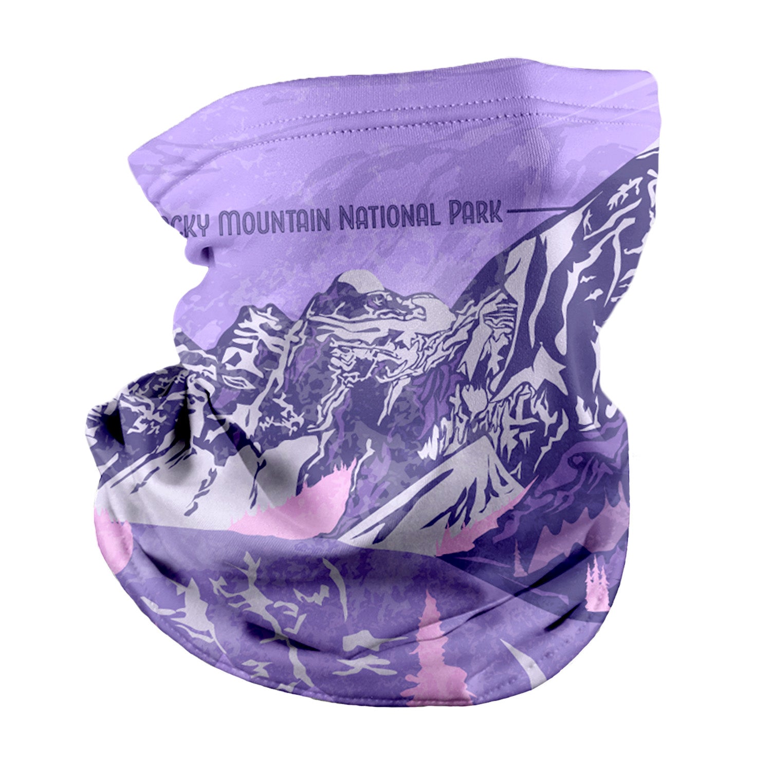 Rocky Mountain National Park Abstract Neck Gaiter - Regular -  - Knotty Tie Co.