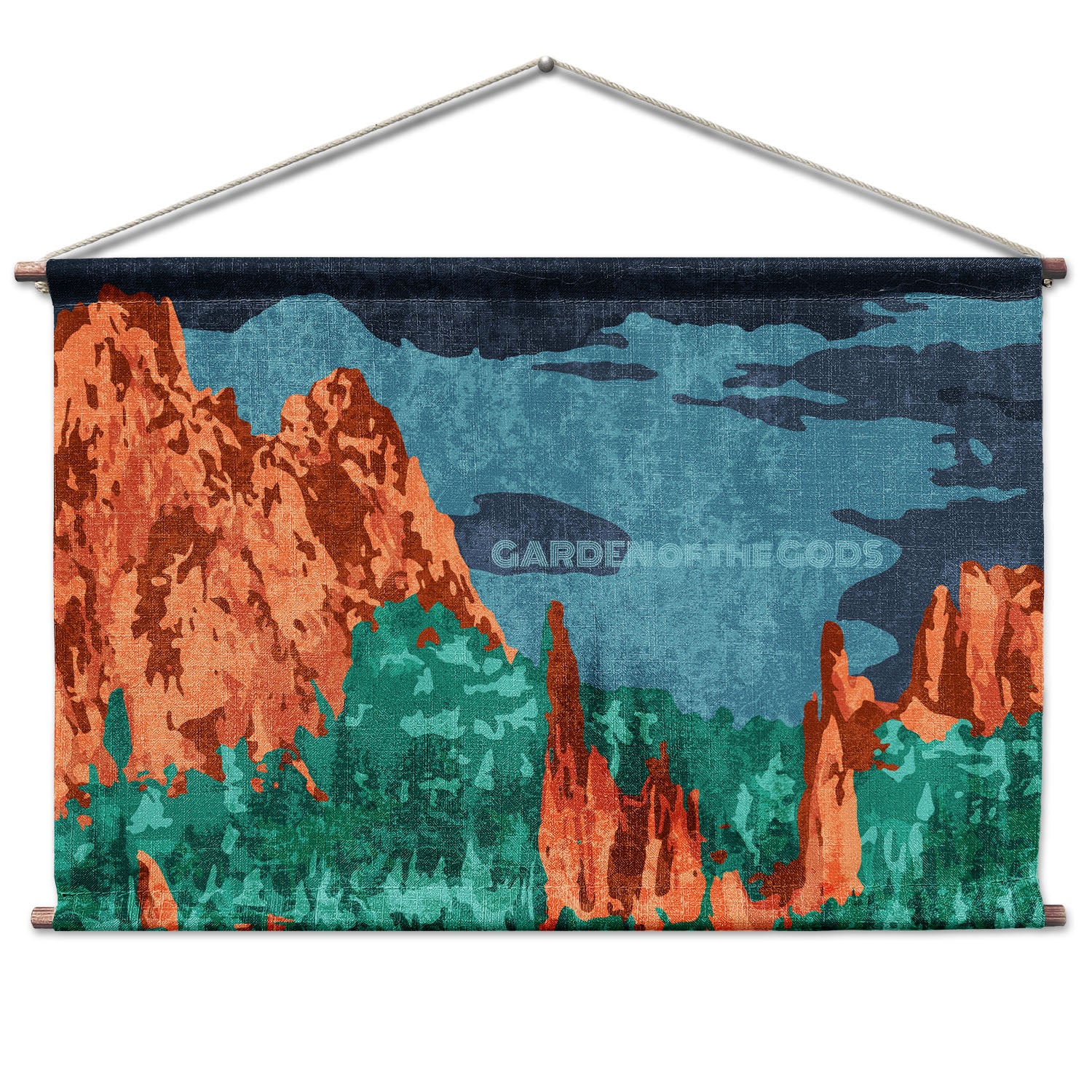 Garden of the Gods Abstract Landscape Wall Hanging - Walnut -  - Knotty Tie Co.