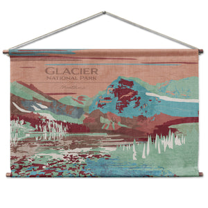 Glacier National Park Abstract Landscape Wall Hanging - Walnut -  - Knotty Tie Co.