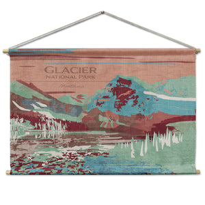 Glacier National Park Abstract Landscape Wall Hanging - Natural -  - Knotty Tie Co.