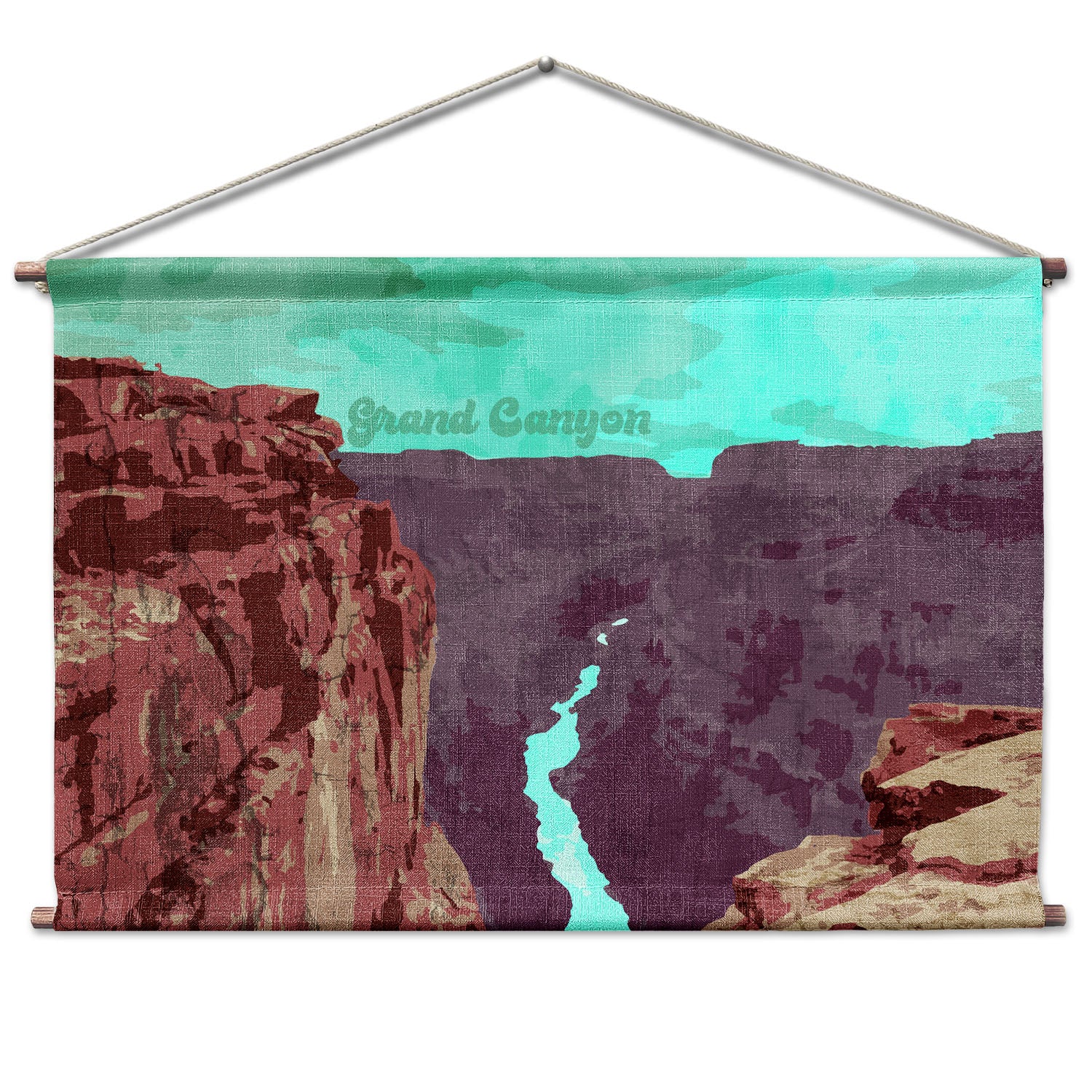 Grand Canyon National Park Abstract Landscape Wall Hanging - Walnut -  - Knotty Tie Co.