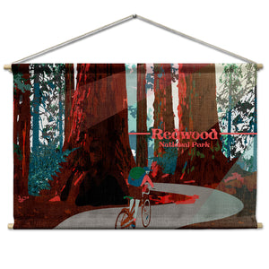 Redwood National Park Abstract Landscape Wall Hanging - Natural -  - Knotty Tie Co.