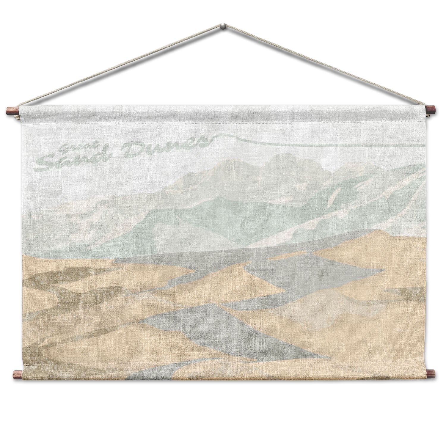 Great Sand Dunes Abstract Landscape Wall Hanging - Walnut -  - Knotty Tie Co.