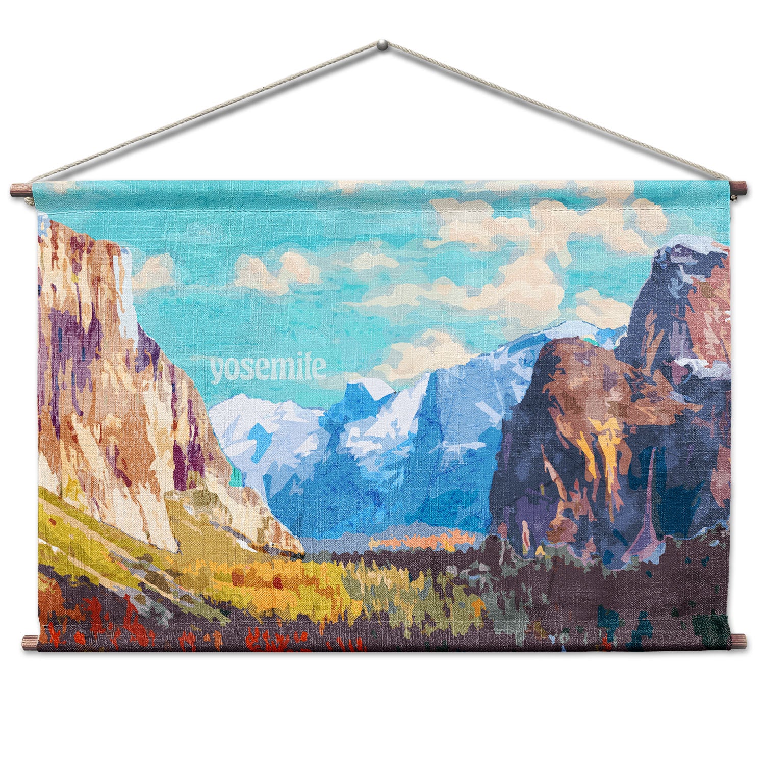 Yosemite National Park Abstract Landscape Wall Hanging - Walnut -  - Knotty Tie Co.