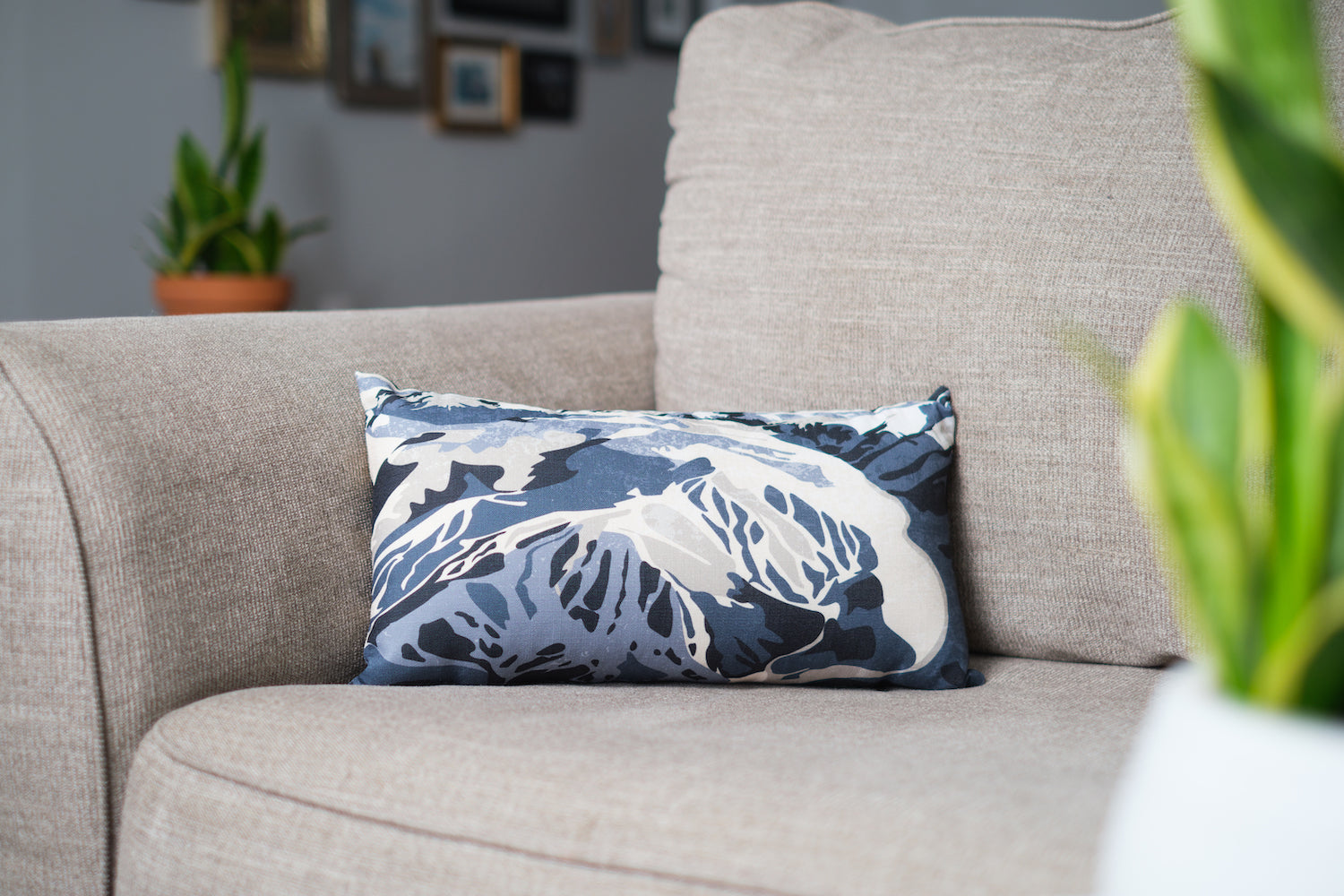 Winter Park Abstract Lumbar Pillow -  -  - Knotty Tie Co.