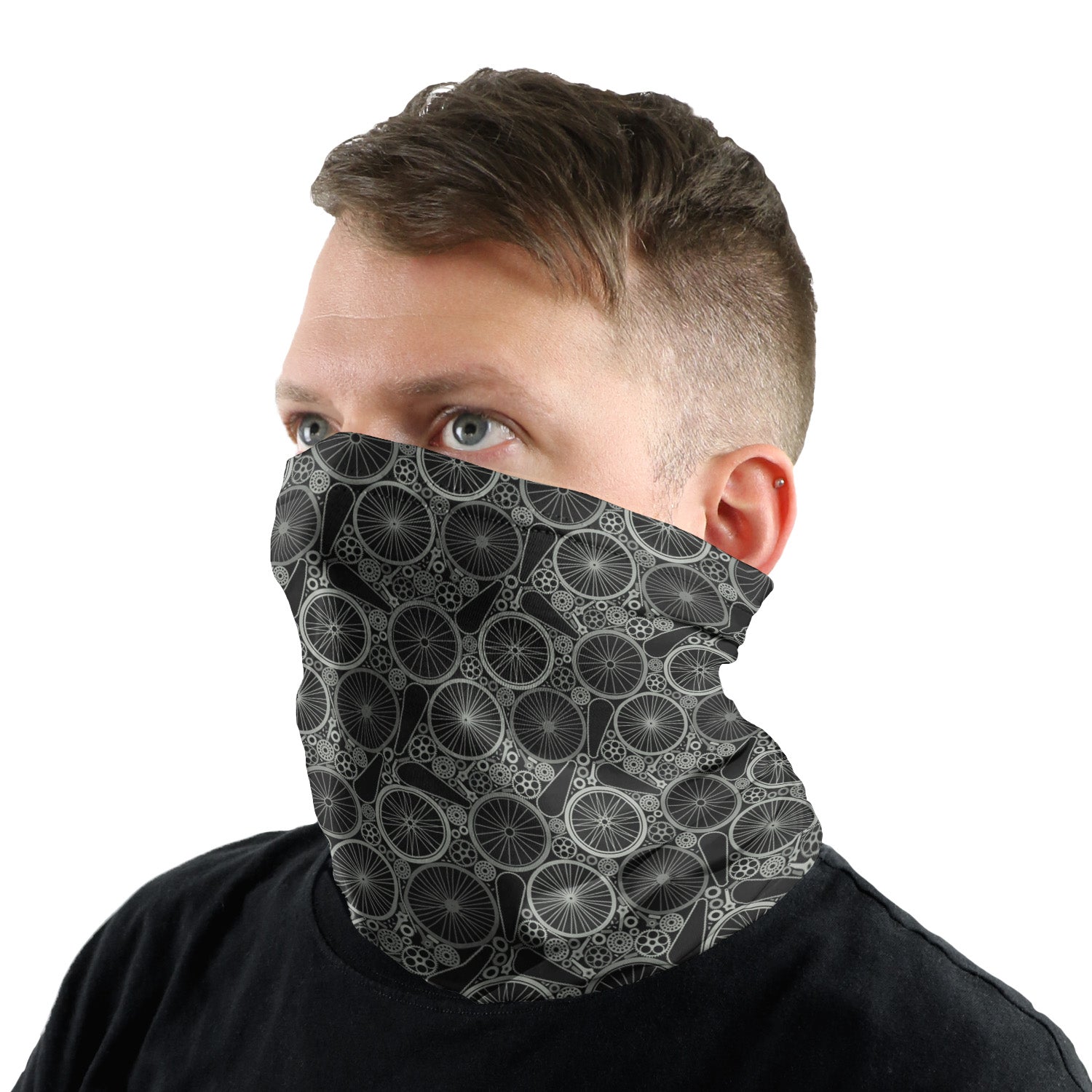 Bike Parts Neck Gaiter - Male Face - Knotty Tie Co.