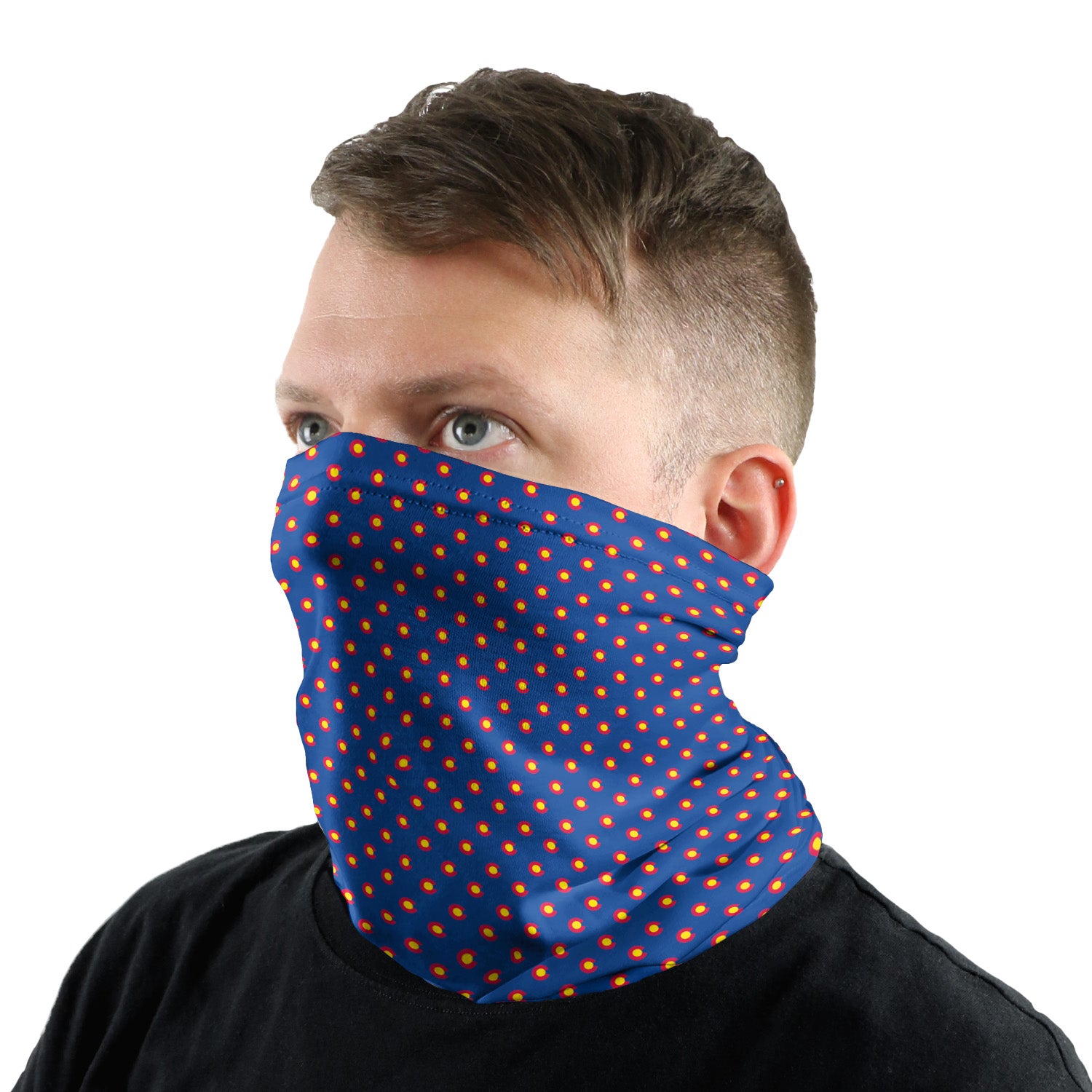 Colorado Flag Neck Gaiter - Male Face - Knotty Tie Co.