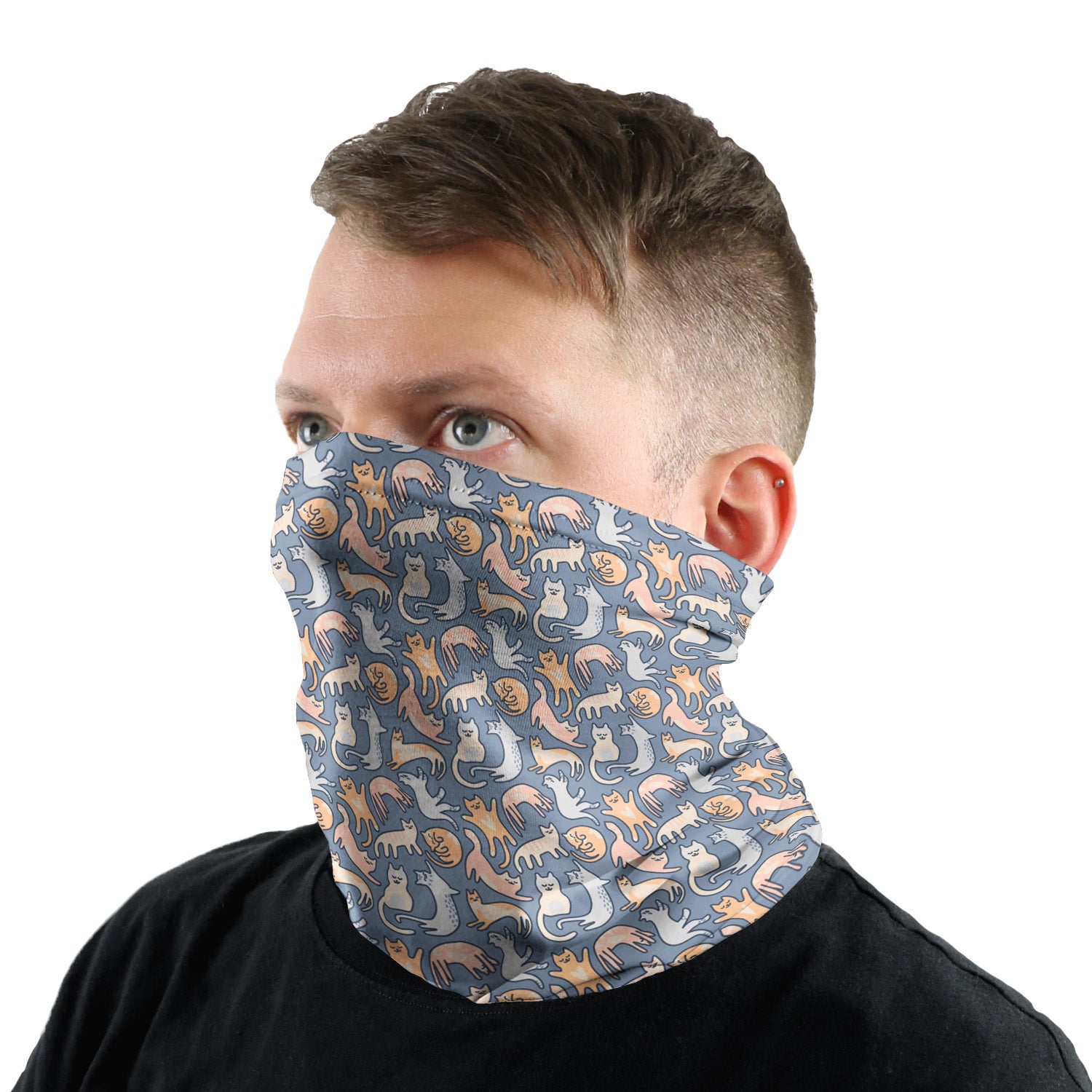 Cool Cats & Kittens Neck Gaiter - Male Face - Knotty Tie Co.