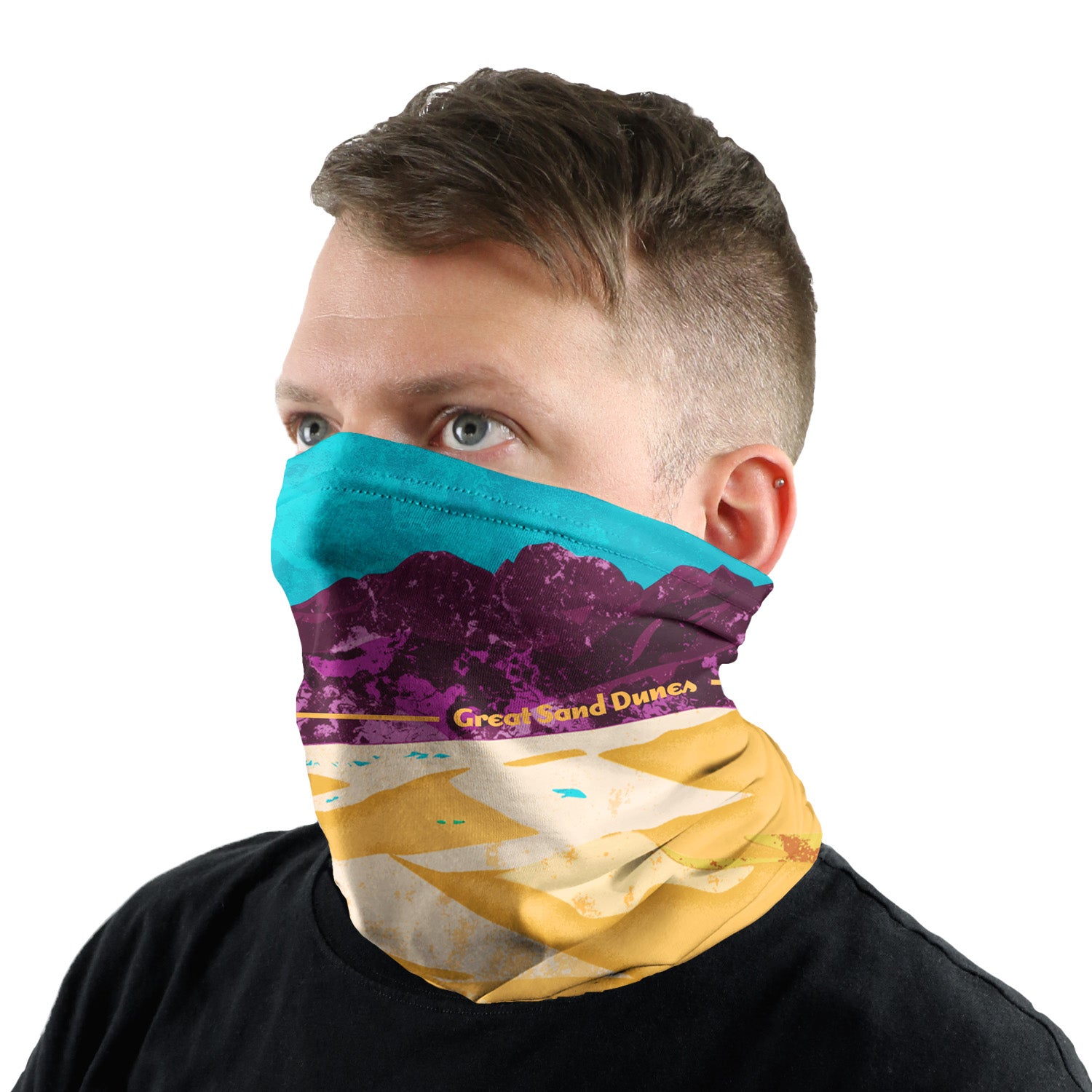 Great Sand Dunes National Park Abstract Neck Gaiter -  -  - Knotty Tie Co.
