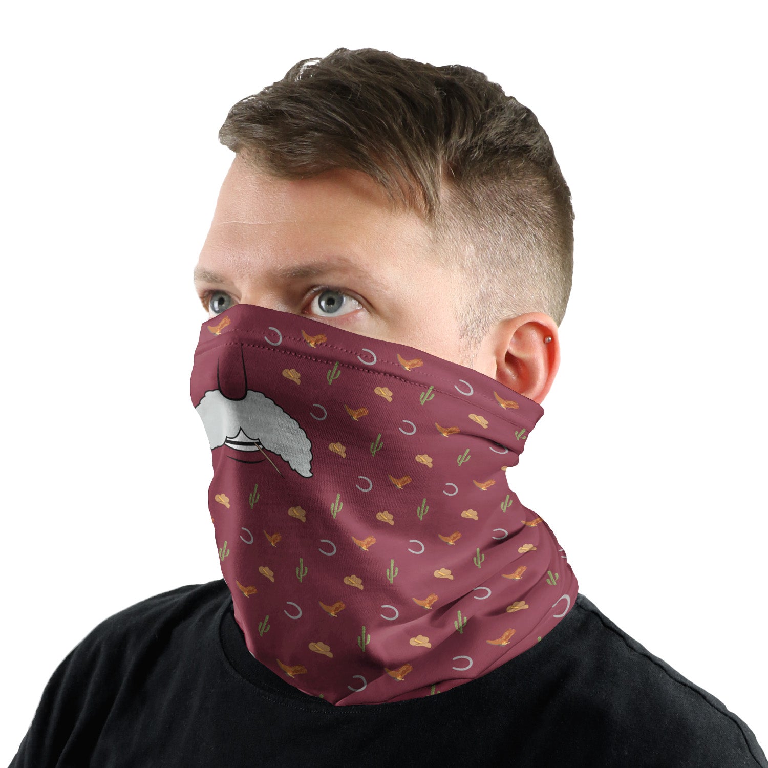 Howdy Partner Neck Gaiter - Male Face - Knotty Tie Co.