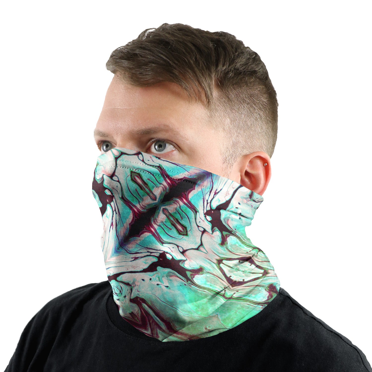 Ink Wash Neck Gaiter - Male Face - Knotty Tie Co.