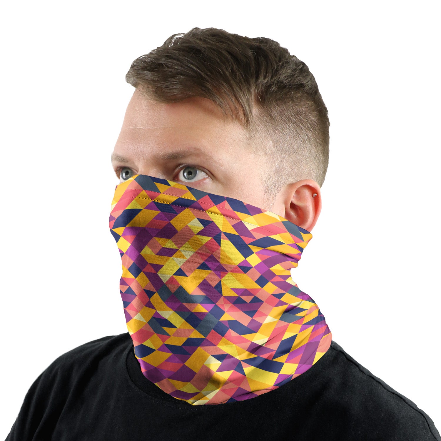 Isometric Neck Gaiter - Male Face - Knotty Tie Co.