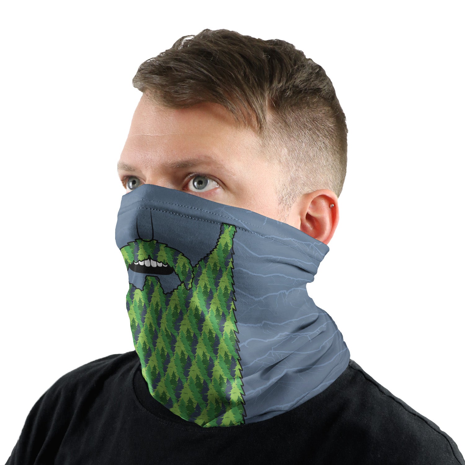 Mountain Beard Neck Gaiter - Male Face - Knotty Tie Co.