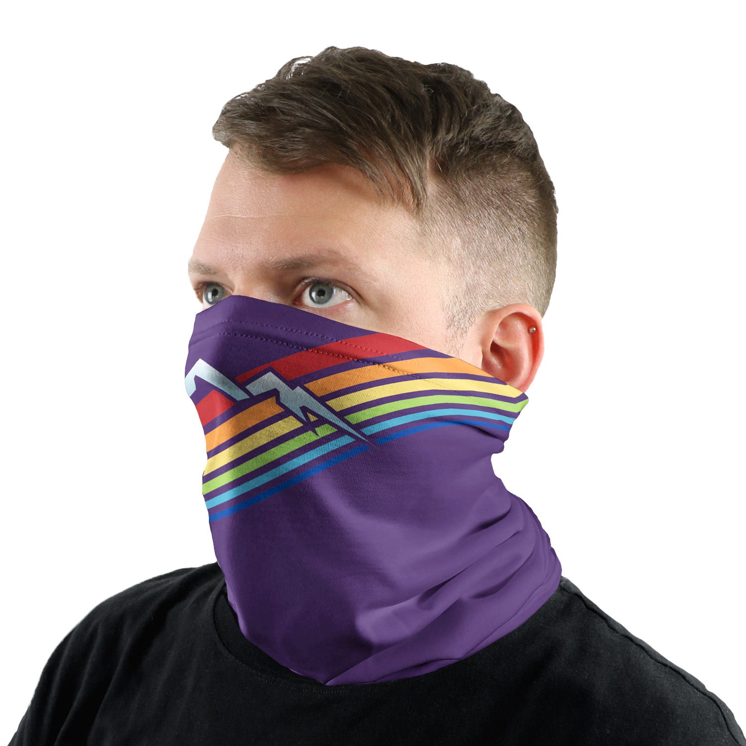 Pride Mountain Neck Gaiter - Male Face - Knotty Tie Co.