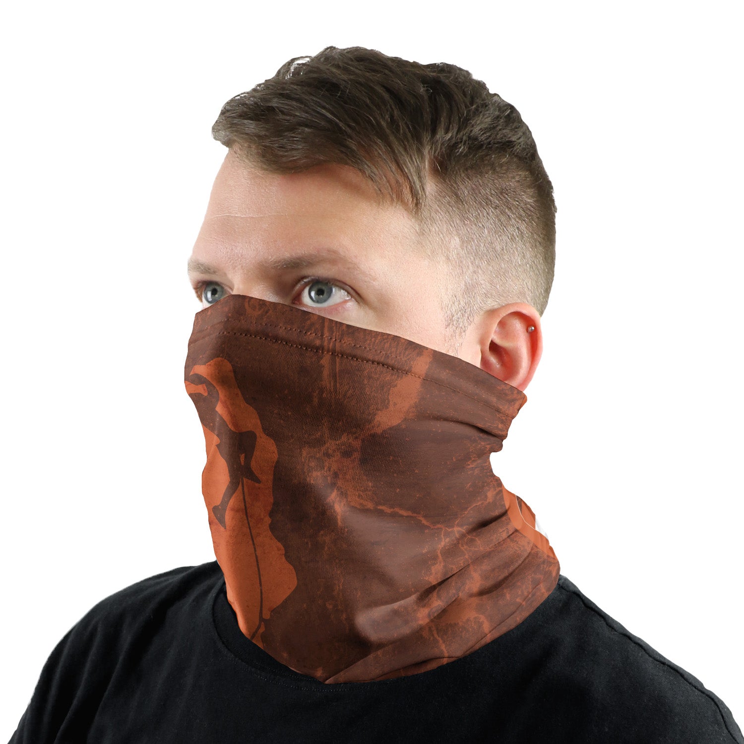 Red Rock Climber Neck Gaiter - Male Face - Knotty Tie Co.